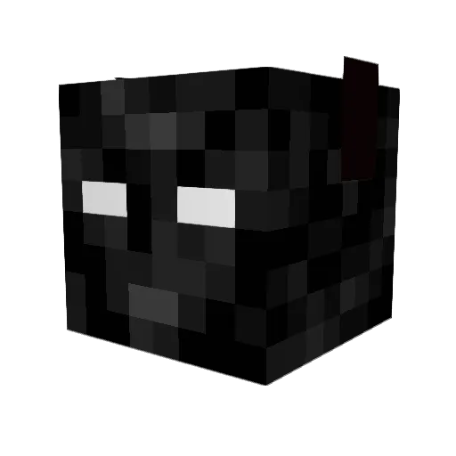 TehDarkRight Minecraft avatar head, 3D render
