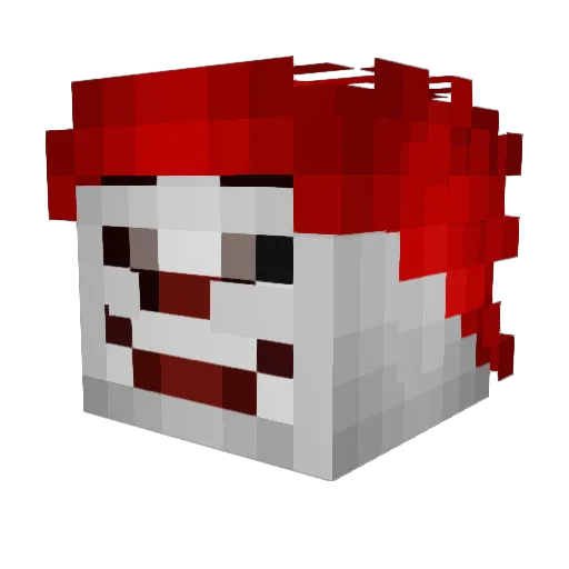 TehFunk Minecraft avatar head, 3D render