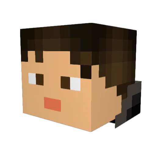 TehGILBERNATOR Minecraft avatar head, 3D render