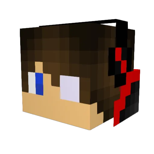 TehGoingSteady Minecraft avatar head, 3D render