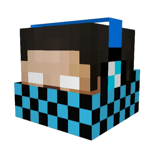 TehMartinXz Minecraft avatar head, 3D render