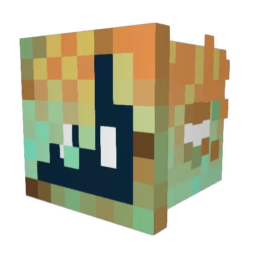 TehNamesMiz Minecraft avatar head, 3D render