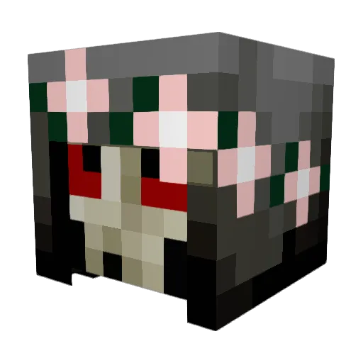 TehRealDeadmann Minecraft avatar head, 3D render