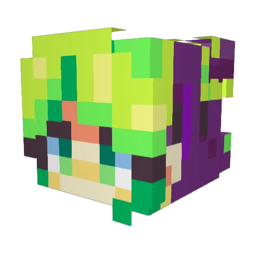 Teh_Zmizzl Minecraft avatar head, 3D render