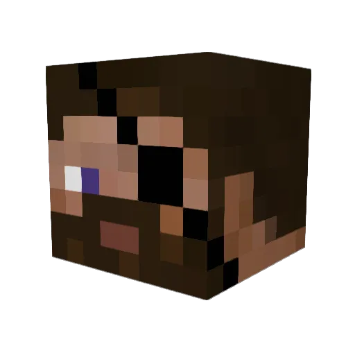 Tehanik Minecraft avatar head, 3D render