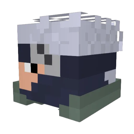 TeheeBoom Minecraft avatar head, 3D render
