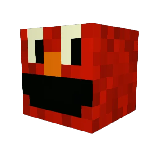 Tehfudge Minecraft avatar head, 3D render