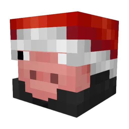 Tehgo Minecraft avatar head, 3D render