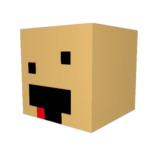 Tehkklol Minecraft avatar head, 3D render