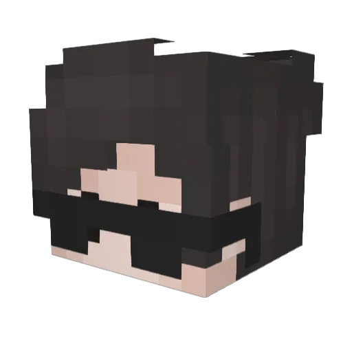 Tehknetium Minecraft avatar head, 3D render