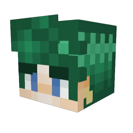 Tehnew Minecraft avatar head, 3D render