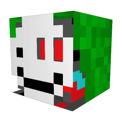 TehnodreamYT Minecraft avatar head, 3D render