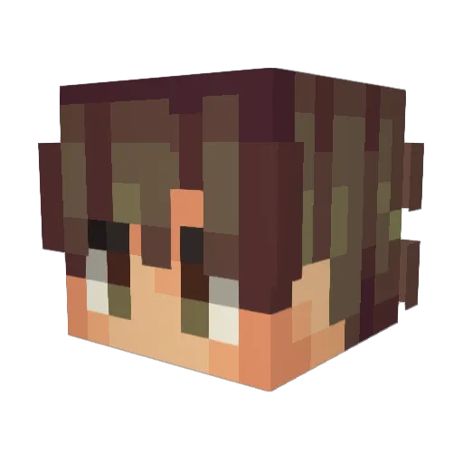 Tehpanos2000 Minecraft avatar head, 3D render