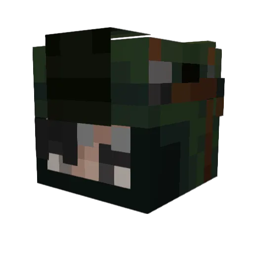 Tehrqn Minecraft avatar head, 3D render