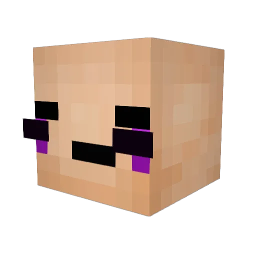 Teibo Minecraft avatar head, 3D render