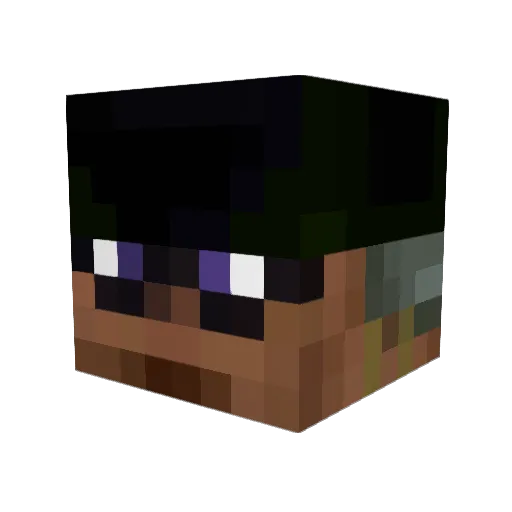 Teiketsu Minecraft avatar head, 3D render