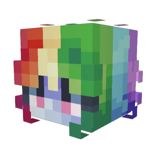 Teiqsy Minecraft avatar head, 3D render