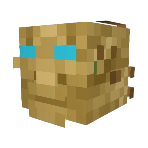 Teireas Minecraft avatar head, 3D render
