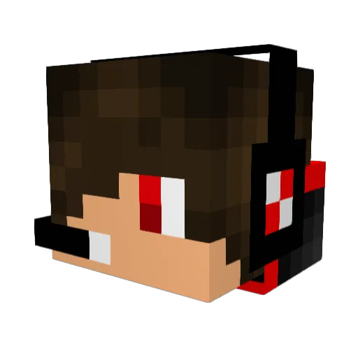 TeironTV Minecraft avatar head, 3D render