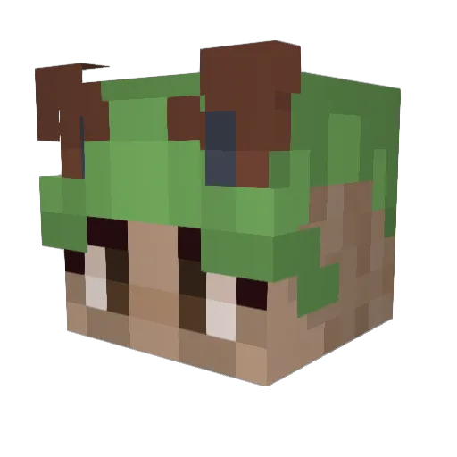 Teisti Minecraft avatar head, 3D render