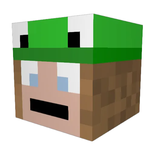 Teivel_Miner Minecraft avatar head, 3D render