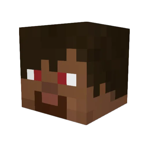 Tejanezz Minecraft avatar head, 3D render