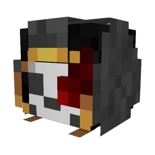 Tek464 Minecraft avatar head, 3D render