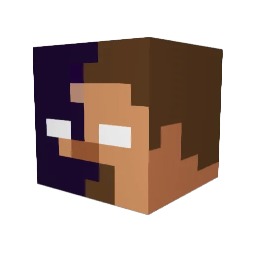 TekDer Minecraft avatar head, 3D render