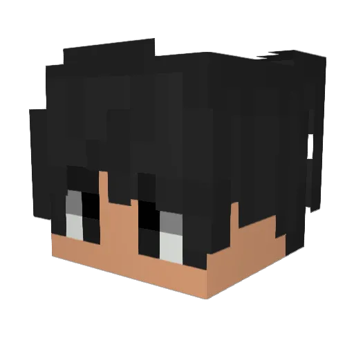TekF5ve Minecraft avatar head, 3D render