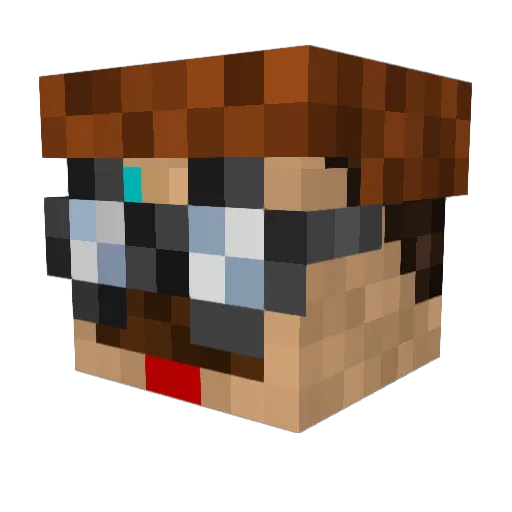 TekNik01 Minecraft avatar head, 3D render