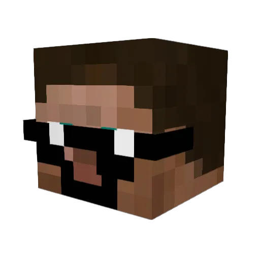 TekToH Minecraft avatar head, 3D render