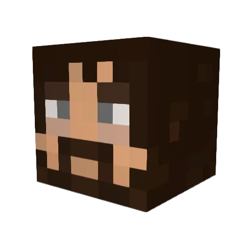 Tekafriend Minecraft avatar head, 3D render