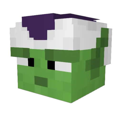 Tekazu777 Minecraft avatar head, 3D render
