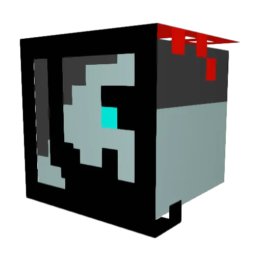 Tekenwit Minecraft avatar head, 3D render