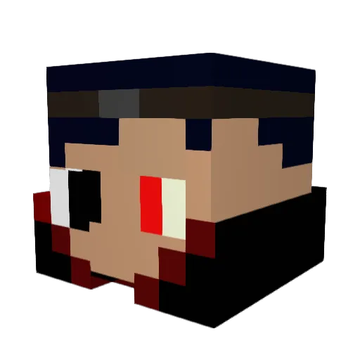 Tekfew Minecraft avatar head, 3D render