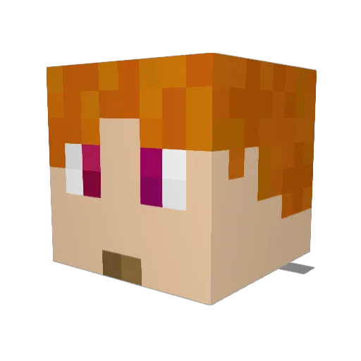 Tekhne Minecraft avatar head, 3D render