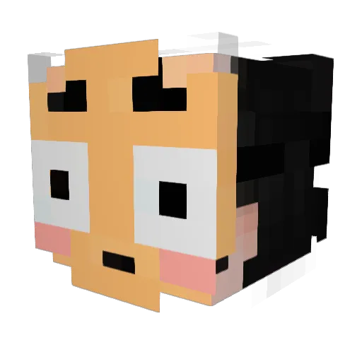 Tekikaha Minecraft avatar head, 3D render