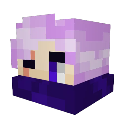TekkRah Minecraft avatar head, 3D render