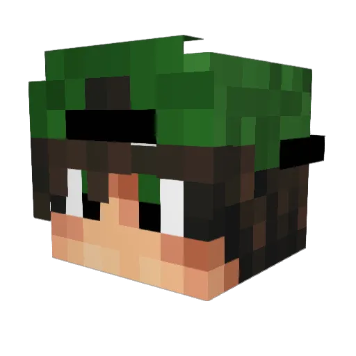 TekkiHD Minecraft avatar head, 3D render