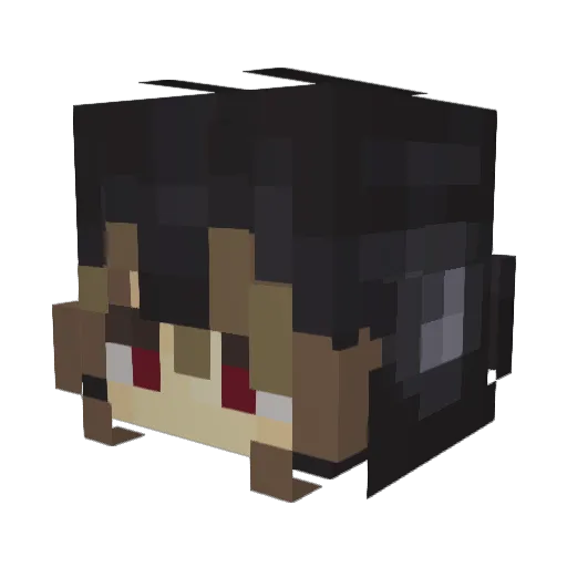 Tekkins Minecraft avatar head, 3D render