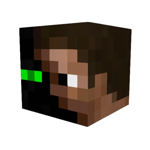 Tekmen Minecraft avatar head, 3D render
