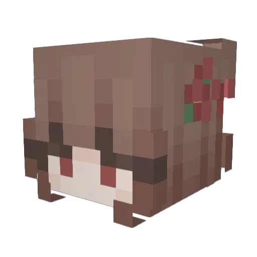 Tekno_fork Minecraft avatar head, 3D render
