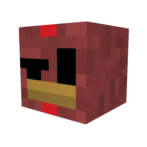 Teknoone Minecraft avatar head, 3D render