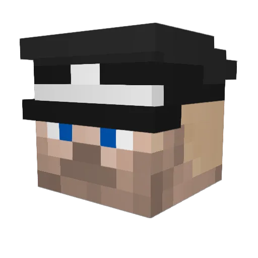 Tekro14 Minecraft avatar head, 3D render