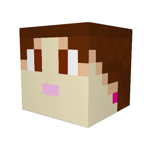 Tekshina Minecraft avatar head, 3D render