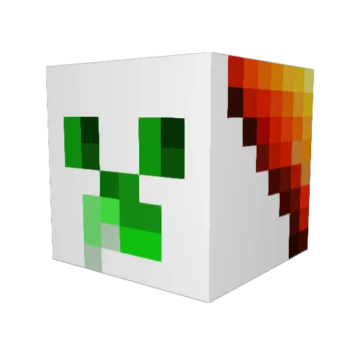 Teksos49 Minecraft avatar head, 3D render