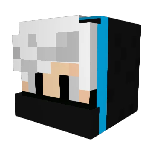 Teksuke Minecraft avatar head, 3D render
