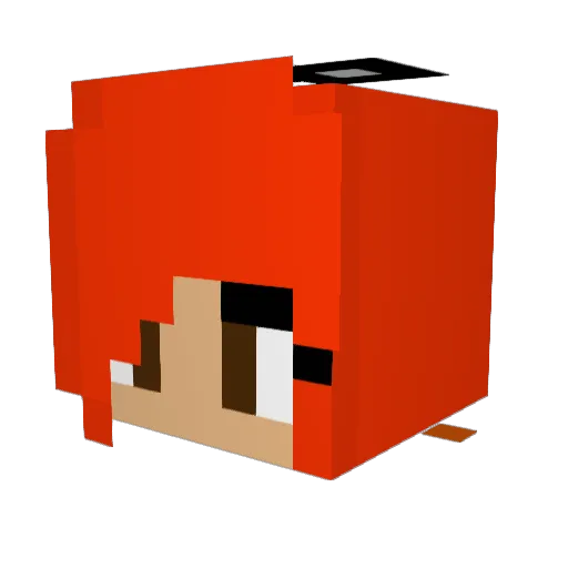 Tektonly Minecraft avatar head, 3D render
