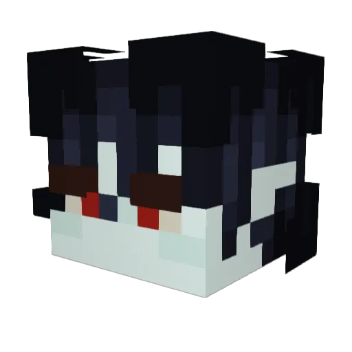 Tekurino Minecraft avatar head, 3D render