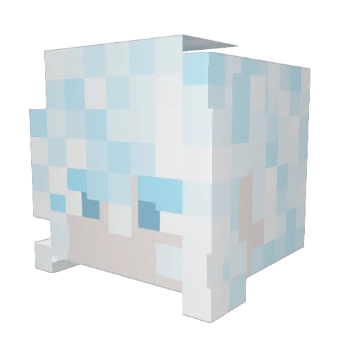 Tekzyyy Minecraft avatar head, 3D render